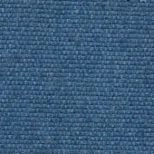 Medium blue fabric sample with dense, matte weave and heathered texture; product code “swan > fabric (f) > f 952” visible in corner.